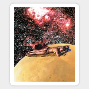 Stargazing, sunbathing Sticker